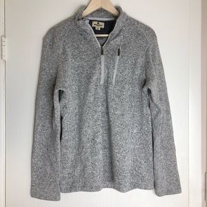 Woolrich Gray 1/4 Zip Pullover Sweater Jacket